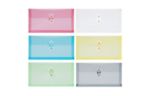 5 1/4 x 10 Plastic Envelopes with Button & String Tie Closure - #10 Booklet - (Pack of 12) Assorted