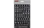 Alphabet Sticker Label (Pack of 242) Silver