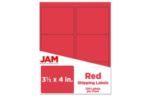 3 1/3 x 4 Rectangle Label (Pack of 120) Red