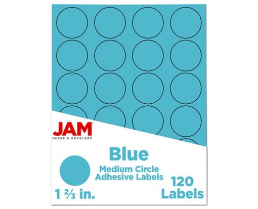 1 2/3 Inch Circle Label (Pack of 120) Blue