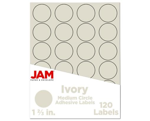 1 2/3 Inch Circle Label (Pack of 120) Ivory