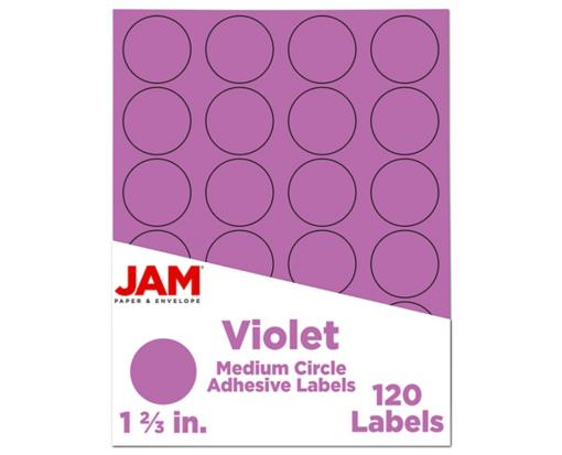 1 2/3 Inch Circle Label (Pack of 120) Violet