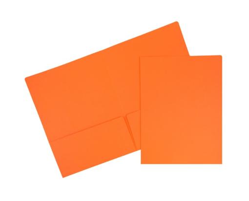 Two Pocket Matte Cardstock Presentation Folder (Pack of 6) Orange