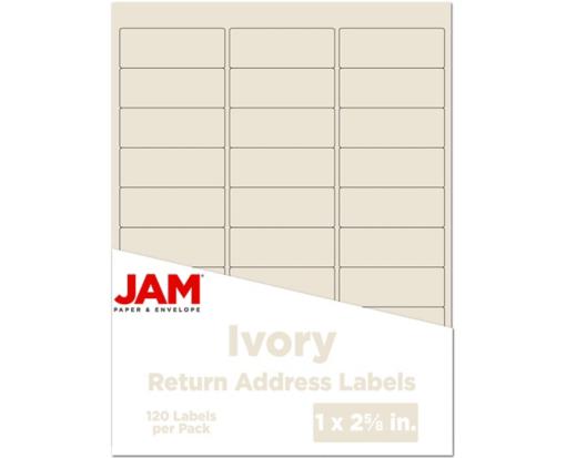 1 x 2 5/8 Rectangle Return Address Label (Pack of 120) Ivory
