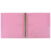 10 1/2 x 1 1/2 x 11 1/2 Plastic 1.5 inch Binder, 3 Ring Binder (Pack of 1) Pink