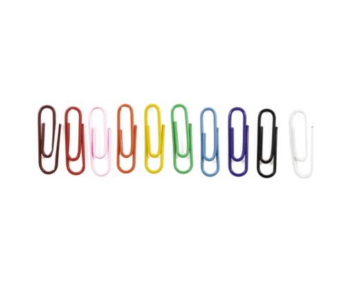 Regular 1 inch Paper Clips (Pack of 25) Assorted