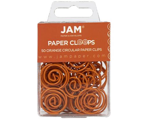 Circular Paper Clips (Pack of 50) Orange
