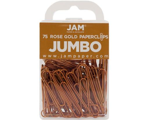 Jumbo 2 Inch Paper Clips (Pack of 75) Rose Gold