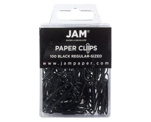 Regular 1 inch Paper Clips (Pack of 100) Black