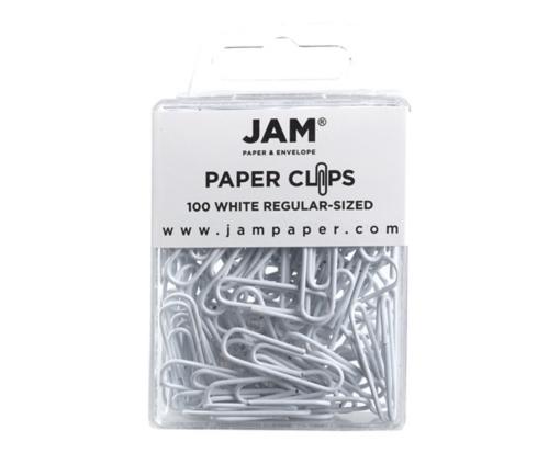 Regular 1 inch Paper Clips (Pack of 100) White