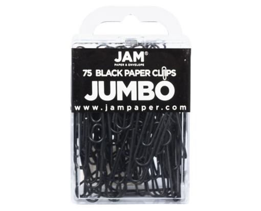 Jumbo 2 Inch Paper Clips (Pack of 75) Black