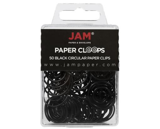 Circular Paper Clips (Pack of 50) Black