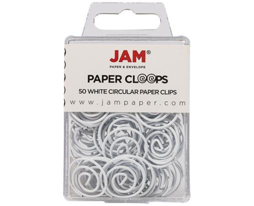 Circular Paper Clips (Pack of 50) White