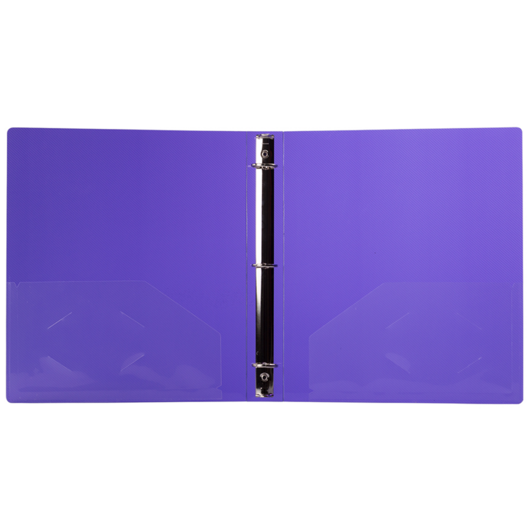 10 3/8 x 1 x 11 5/8 Plastic 1 inch Binder, 3 Ring Binder (Pack of 1) Purple