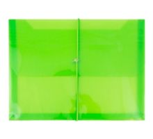 9 3/4 x 13 Plastic Expansion Envelopes with Elastic Band Closure - Letter Booklet - 2.5 Inch Expansion - (Pack of 12)