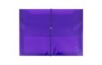 9 3/4 x 13 Plastic Expansion Envelopes with Elastic Band Closure - Letter Booklet - 2.5 Inch Expansion - (Pack of 12) Purple