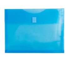 9 5/8 x 11 5/8 Plastic Expansion Envelopes with Hook & Loop Closure Letter Booklet - 1 Inch Expansion - (Pack of 6)