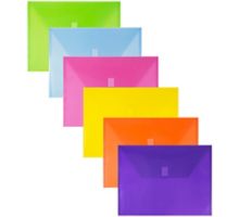 9 3/4 x 13 Plastic Envelopes with Hook & Loop Closure - Letter Booklet - (Pack of 6)