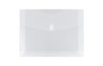 9 3/4 x 13 Plastic Envelopes with Hook & Loop Closure - Letter Booklet - (Pack of 12) Clear