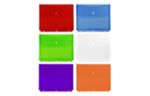 9 3/4 x 11 3/4 Plastic Expansion Envelopes with Hook & Loop Closure - Letter Open End - 1 Inch Expansion - (Pack of 12) Assorted