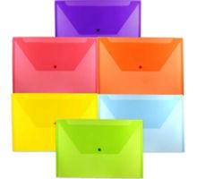 9 3/4 x 14 1/2 Plastic Envelopes with Snap Closure - Legal Booklet - (Pack of 6)