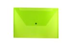 9 3/4 x 14 1/2 Plastic Envelopes with Snap Closure - Legal Booklet - (Pack of 12) Lime Green