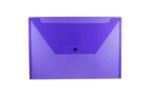 9 3/4 x 14 1/2 Plastic Envelopes with Snap Closure (Pack of 6) Purple