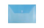 9 3/4 x 14 1/2 Plastic Envelopes with Hook & Loop Closure - Legal Booklet - (Pack of 6) Blue