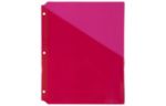 9 1/4 x 1/10 x 11 1/5 Plastic Binder Pockets (Pack of 6) Red