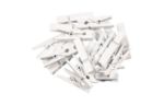 1 3/8 Inch Wood Clip Clothespins (Pack of 20) White