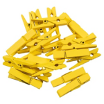 Medium 1 1/8 Inch Wood Clip Clothespins (Pack of 50)