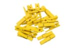 1 3/8 Inch Wood Clip Clothespins (Pack of 20) Yellow