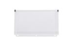6 x 9 1/2 Plastic 3 Hole Punch Binder Envelopes with Zip Closure - #10 Booklet - (Pack of 12) Clear