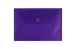 9 3/4 x 14 1/2 Plastic Envelopes with Hook & Loop Closure (Pack of 6) Purple