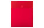 9 3/4 x 11 3/4 Plastic Expansion Envelopes with Hook & Loop Closure - Letter Open End - 1 Inch Expansion - (Pack of 12) Red