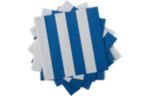 Paper Beverage Napkin (16 per pack) - Medium (6 1/5 x 6 1/2) Blue Stripe