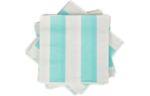 Paper Beverage Napkin (16 per pack) - Small (5 x 5) Aqua Blue Stripe