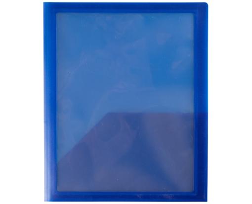Two Pocket Glossy Display Folders (Pack of 6) Blue