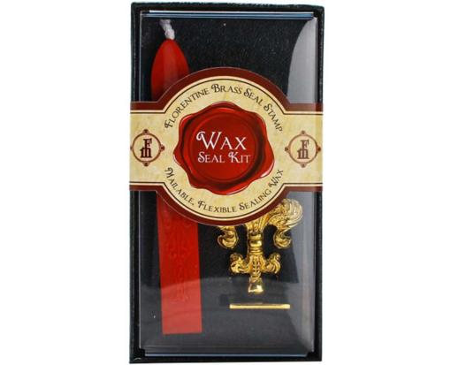 Wax Seal Brass Stamp Sets - Letter "Q" Monogram Red