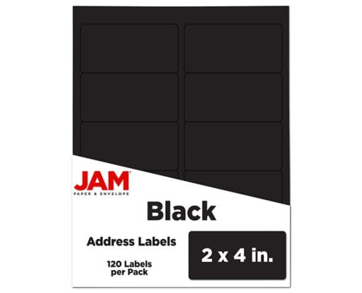 2 x 4 Rectangle Label (Pack of 120) Black