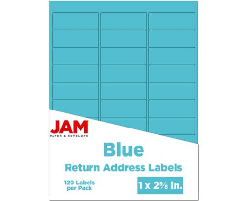 1 x 2 5/8 Rectangle Return Address Label (Pack of 120) Blue
