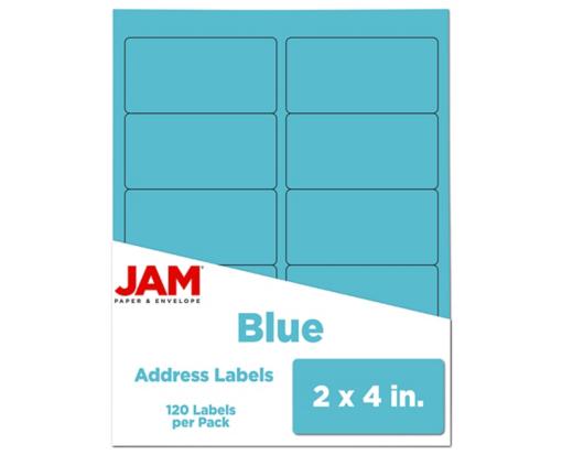 2 x 4 Rectangle Label (Pack of 120) Blue