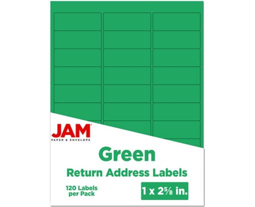 1 x 2 5/8 Rectangle Return Address Label (Pack of 120) Green