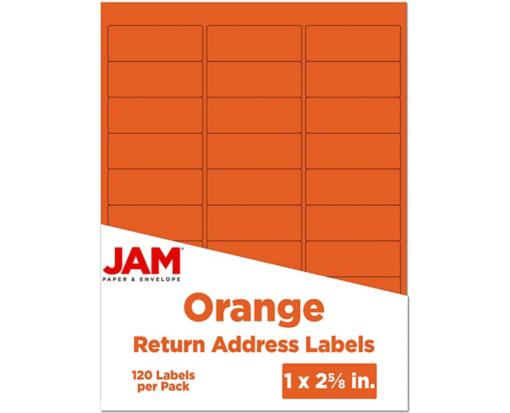 1 x 2 5/8 Rectangle Return Address Label (Pack of 120) Orange