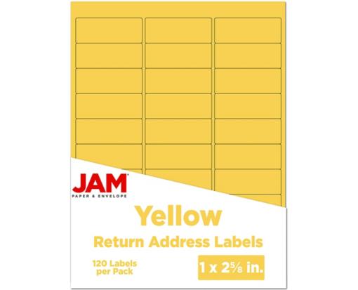 1 x 2 5/8 Rectangle Return Address Label (Pack of 120) Yellow