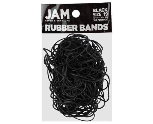 Durable Rubber Bands - Size 19 Multi-Purpose (Pack of 100) Black