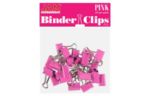 3/4 Inch Small Binder Clips (6 Packs of 25) Pink