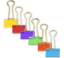 3/4 Inch Small Binder Clips (6 Packs of 25)