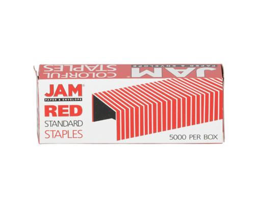 Standard Size Colorful Staples (Pack of 5000) Ruby Red