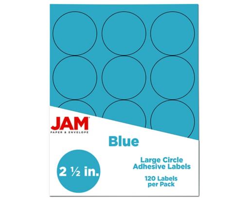 2 1/2 Inch Circle Label (Pack of 120) Blue